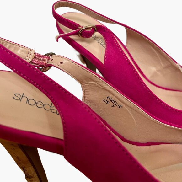 SHOE DAZZLE PINK STILETTOS 5 1/2 INCH HEEL SIZE 7 - Picture 9 of 16